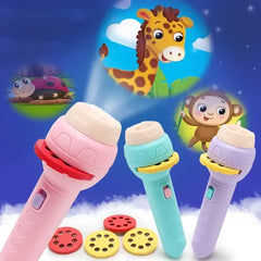 Kids Projection Flashlight Toy with 3 Image Discs – Educational Story Projector Torch for Children
