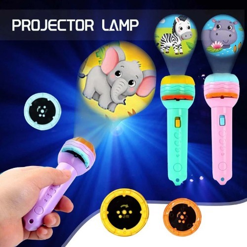 Kids Projection Flashlight Toy with 3 Image Discs – Educational Story Projector Torch for Children - alternate view