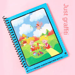 Magic Water Drawing Coloring Book – Reusable Mess Free Painting Book for Kids Learning & Fun