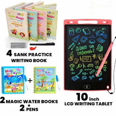 Magic Water Drawing Coloring Book – Reusable Mess Free Painting Book for Kids Learning & Fun