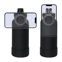40 oz Magnetic Sports Water Bottle with 360° Rotating Phone Holder & Tripod Ring