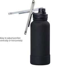 40 oz Magnetic Sports Water Bottle with 360° Rotating Phone Holder & Tripod Ring