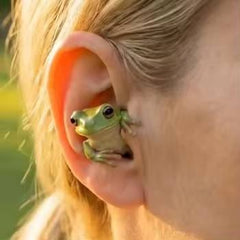 Cute Frog TWS Wireless Earbuds – 3D Animal Design In-Ear Bluetooth Headphones with Charging Case
