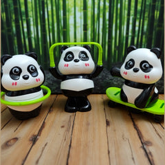 3PCS Wind-Up Panda Toy Set – Cute Clockwork Walking, Skating & Jumping Panda Toys for Kids