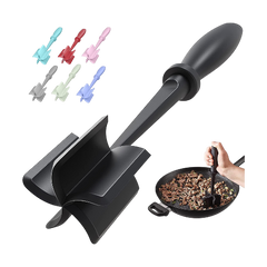 Meat Chopper & Hamburger Grinder – Heat-Resistant Nylon Ground Beef Masher, Black