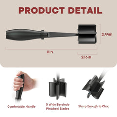 Meat Chopper & Hamburger Grinder – Heat-Resistant Nylon Ground Beef Masher, Black