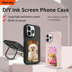 NFC E-Ink Phone Case for iPhone 15 Pro Max – Smart DIY Display Cover, Customizable Screen Back Case
