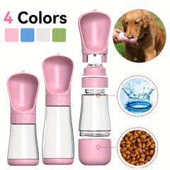 Portable Dog Water Bottle – Pet Travel Water & Food Dispenser Cup for Outdoor Walking & Feeding