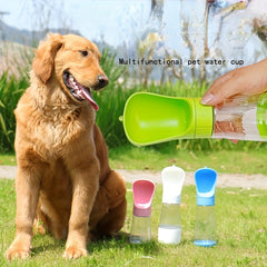 Portable Dog Water Bottle – Pet Travel Water & Food Dispenser Cup for Outdoor Walking & Feeding