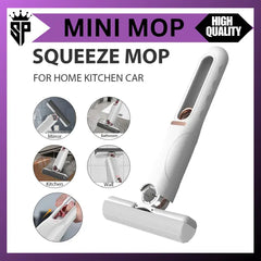 Portable Mini Squeeze Mop – Foldable Sponge Cleaner for Car, Kitchen & Windows, Self-Squeeze Cleaning Mop