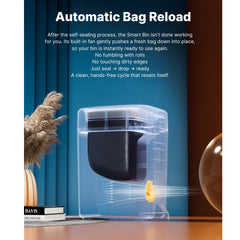 Royal Bin Smart Self-Sealing Automatic Trash Can – Touchless Motion Sensor Waste Bin with Self-Sealing Lid