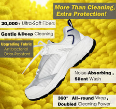 Shoe Washing Machine Bag – Reusable Laundry Bag for Sneakers with Microfiber & Zipper (Yellow)