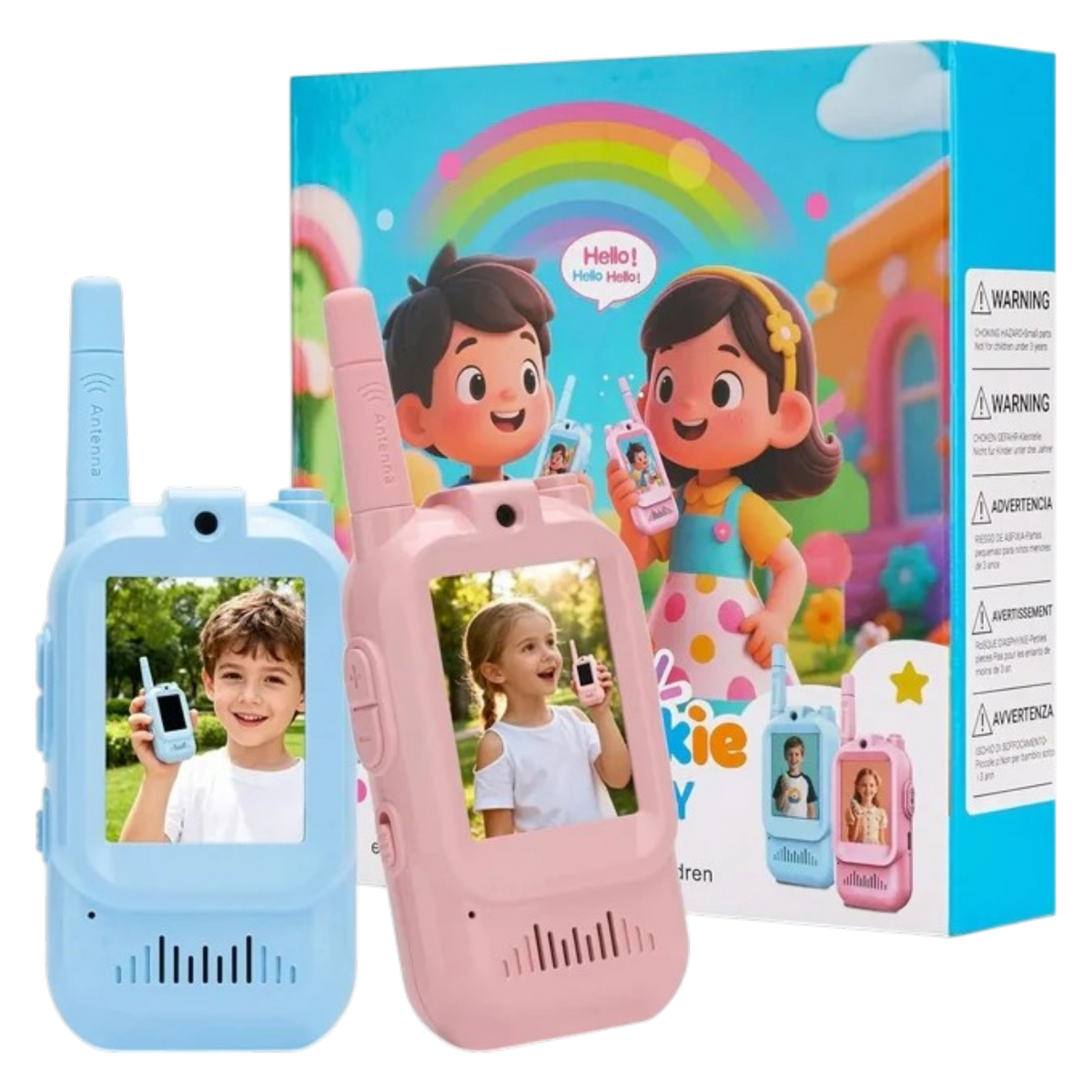 2-Piece Rechargeable Kids Video Walkie Talkie Set K300
