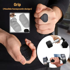 Weightlifting Grip Pads Gloves – Fingerless Fitness Gloves with Silicone Palm Grip for Gym & Strength Training