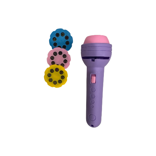 Kids Projection Flashlight Toy with 3 Image Discs – Educational Story Projector Torch for Children