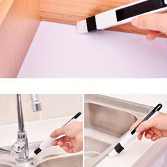 Window Groove Cleaning Brush with Dustpan – Crevice & Air Conditioner Track Cleaning Tool