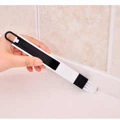 Window Groove Cleaning Brush with Dustpan – Crevice & Air Conditioner Track Cleaning Tool