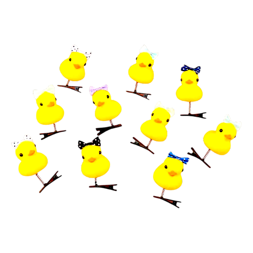 1 Pcs Little Yellow Duck Hair Clip for Kids – Cute Bow Spring Hairpin Cartoon Animal Hair Accessory