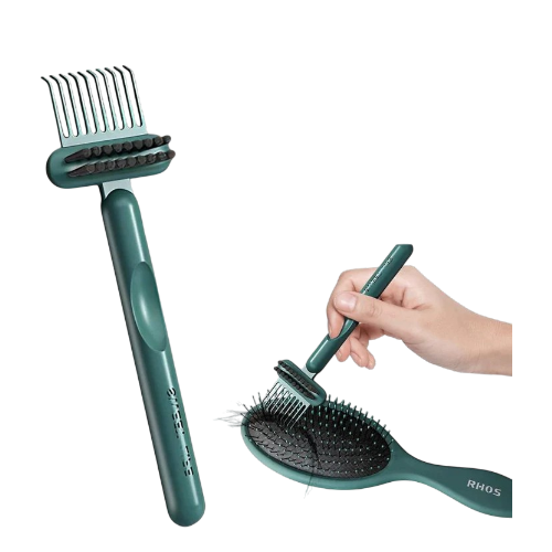 2-in-1 Hair Comb Cleaner Tool – Brush Cleaning Rake & Hair Remover for Combs, Brushes & Styling Tools