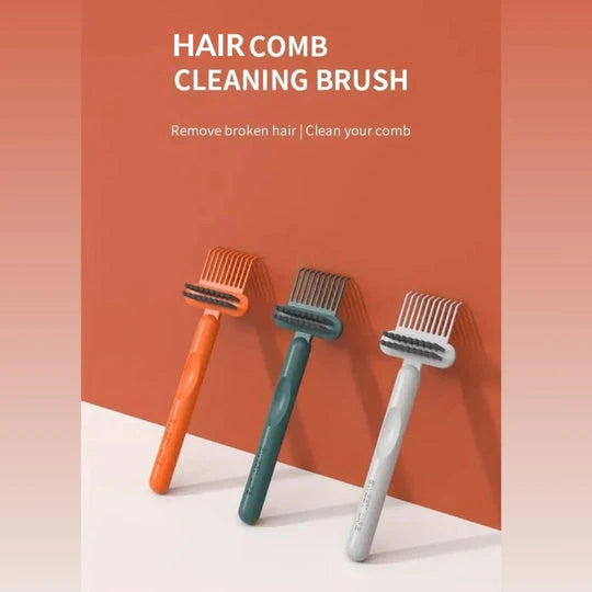 2-in-1 Hair Comb Cleaner Tool – Brush Cleaning Rake & Hair Remover for Combs, Brushes & Styling Tools
