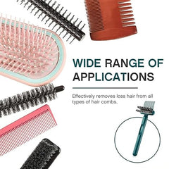 2-in-1 Hair Comb Cleaner Tool – Brush Cleaning Rake & Hair Remover for Combs, Brushes & Styling Tools