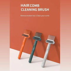 2-in-1 Hair Comb Cleaner Tool – Brush Cleaning Rake & Hair Remover for Combs, Brushes & Styling Tools