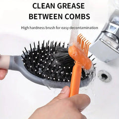 2-in-1 Hair Comb Cleaner Tool – Brush Cleaning Rake & Hair Remover for Combs, Brushes & Styling Tools