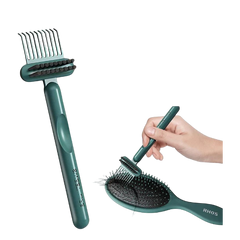 2-in-1 Hair Comb Cleaner Tool – Brush Cleaning Rake & Hair Remover for Combs, Brushes & Styling Tools