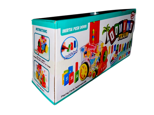 Automatic Domino Train Toy Set – Over 86 pcs Brick Laying Stacking Toy for Kids - alternate view