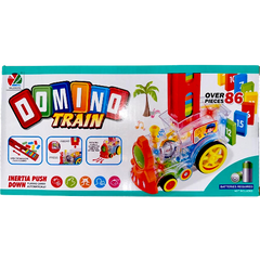 Automatic Domino Train Toy Set – Over 86 pcs Brick Laying Stacking Toy for Kids