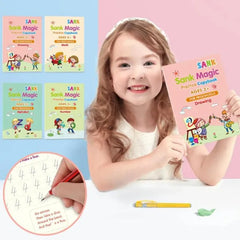 Sank Magic Calligraphy Practice Books – Reusable Handwriting & Tracing Set for Kids Learning