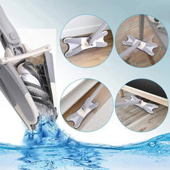X-Type Flat Floor Mop with Microfiber Cloth – 360°