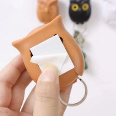 3PCS Owl Key Holder Wall Hooks – Automatic Open Close Eyes Key Rack for Home Decor & Organization