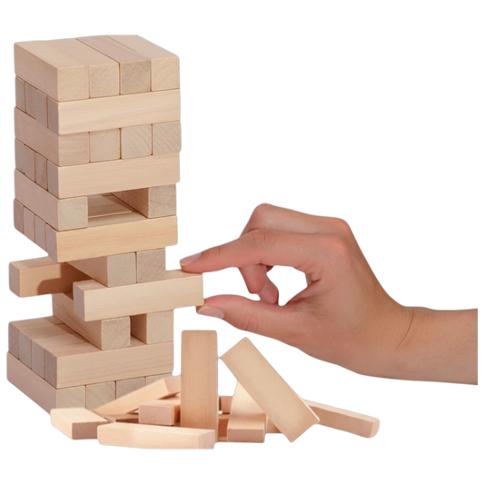 Wooden Jenga Game – 54-Piece Stacking Tower Family Game for Kids & Adults - alternate view