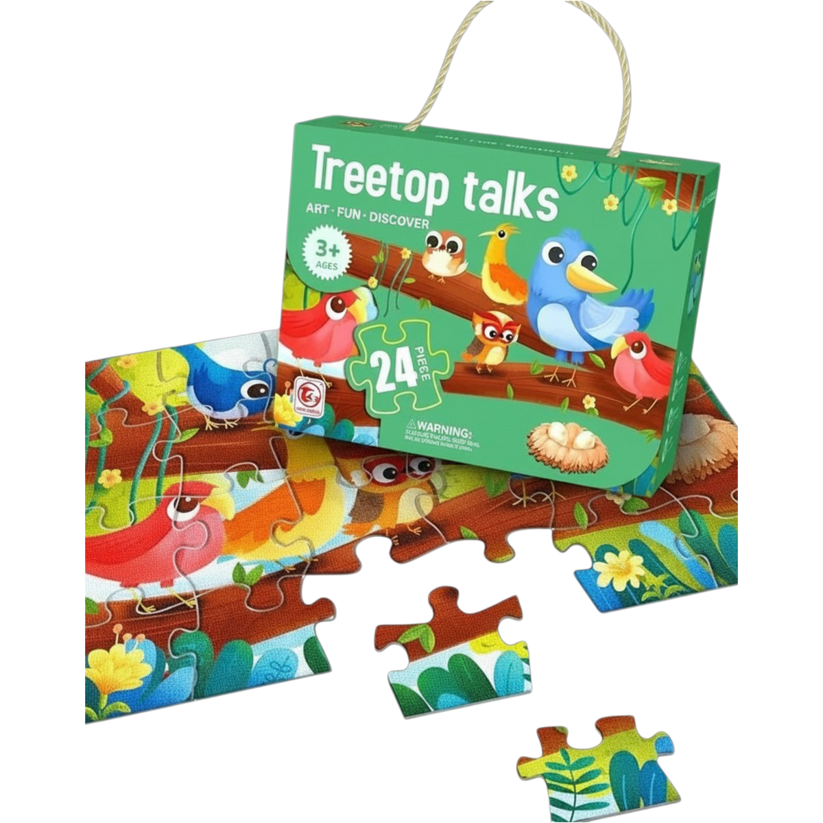 Treetop Talks 24-Piece Jigsaw Puzzle – Educational Puzzle Game for Kids