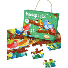 Treetop Talks 24-Piece Jigsaw Puzzle – Educational Puzzle Game for Kids