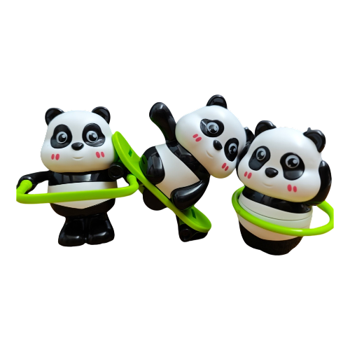 3PCS Wind-Up Panda Toy Set – Cute Clockwork Walking, Skating & Jumping Panda Toys for Kids
