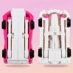 2-in-1 Transform Unicorn Car Toy – Magnetic Vehicle Figurine for Kids, Convertible Unicorn & Car Playset