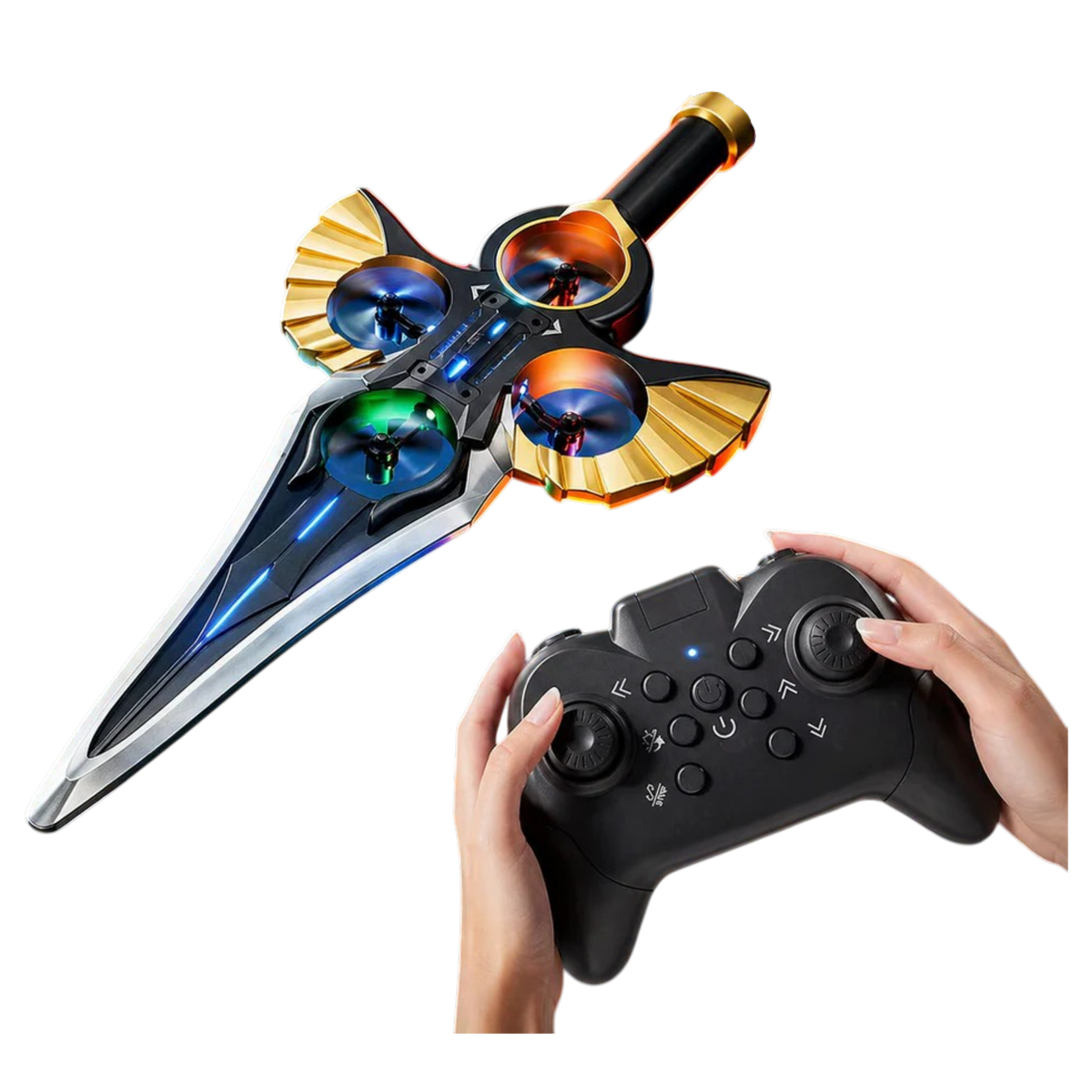RC Flying Sword Drone – LED Remote Control Flying Toy for Kids