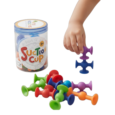Suction Blocks – 16-Piece Sensory Building Set for Creative Play