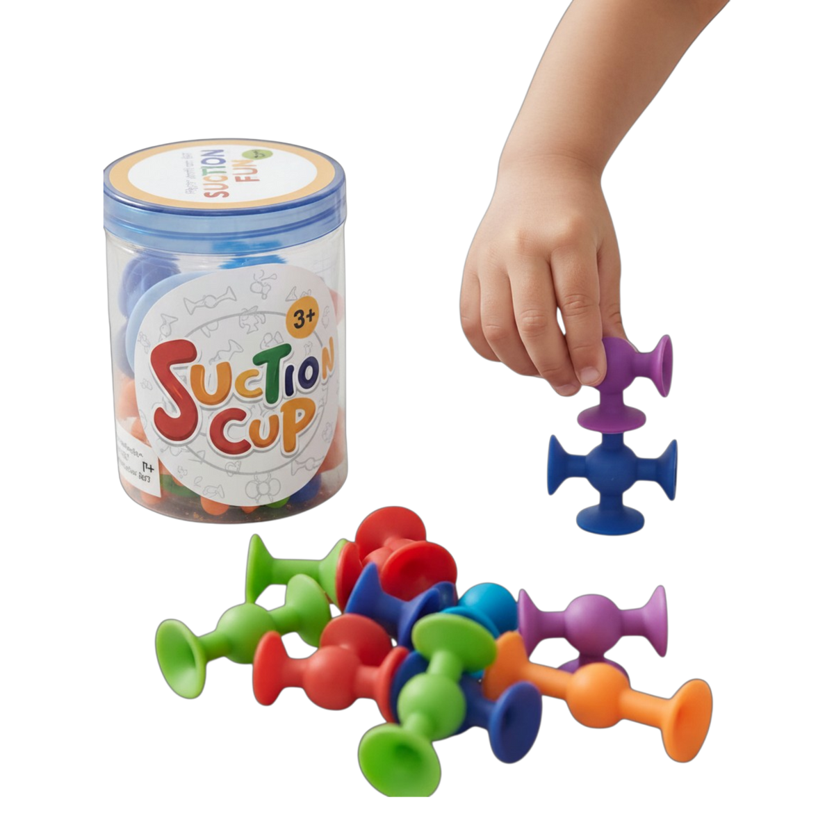 Suction Blocks – 16-Piece Sensory Building Set for Creative Play