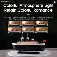 Titanic Ship Humidifier 250ML – Ultrasonic Cool Mist Aroma Diffuser with LED Light, Essential Oil Diffuser for Home