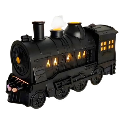 Creative Train Aroma Diffuser – Ultrasonic Cool Mist Humidifier with Dual Spray, LED Light & Remote Control