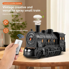 Creative Train Aroma Diffuser – Ultrasonic Cool Mist Humidifier with Dual Spray, LED Light & Remote Control