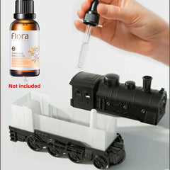 Creative Train Aroma Diffuser – Ultrasonic Cool Mist Humidifier with Dual Spray, LED Light & Remote Control
